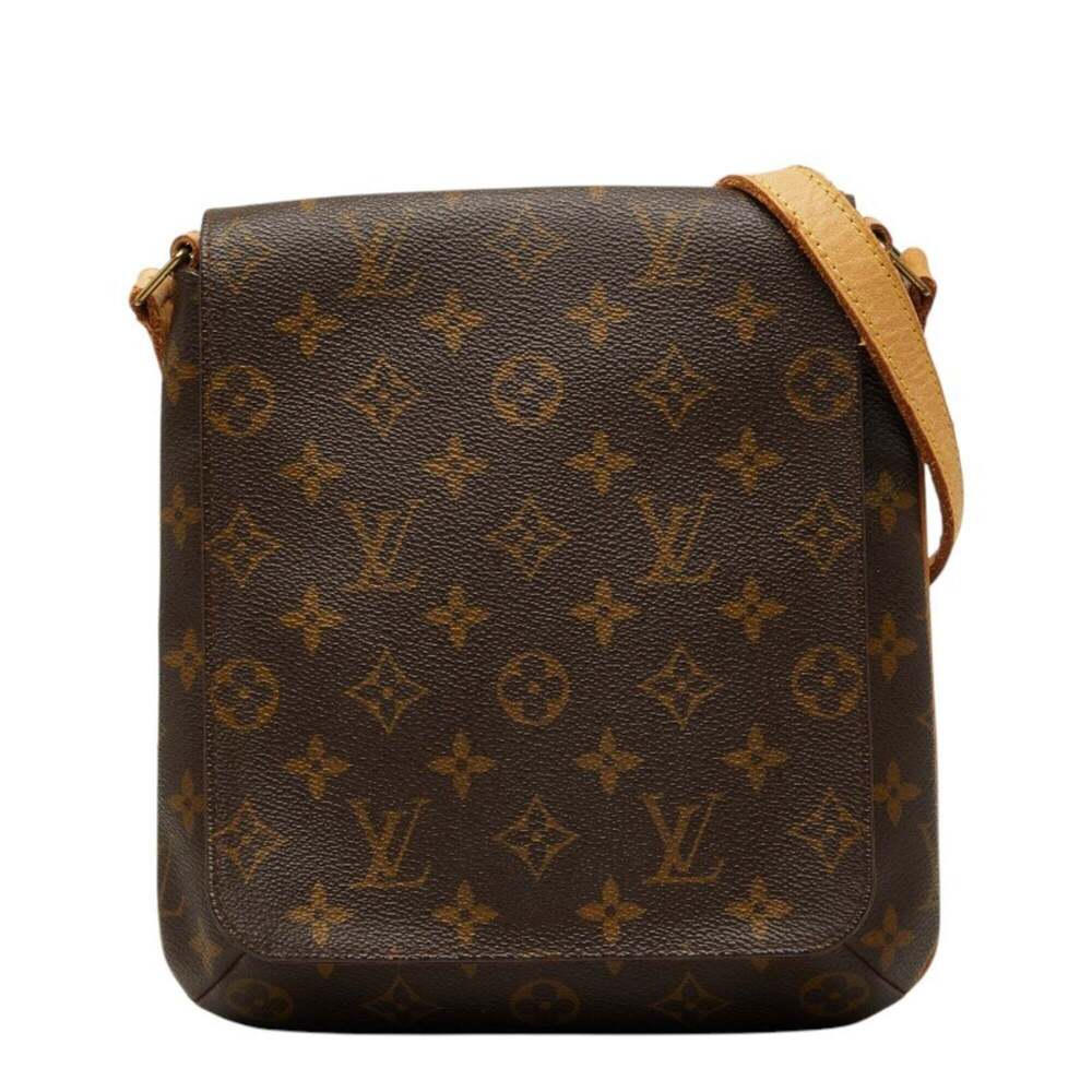 LOUIS VUITTON Brown Monogram Leather Shoulder Bag - Picture 1 of 12